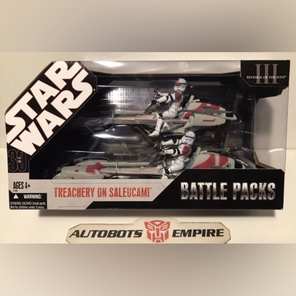 Vintage Hasbro Star Wars BATTLE PACKS TREACHERY ON SALEUCAMI Dual Speeder Bikes